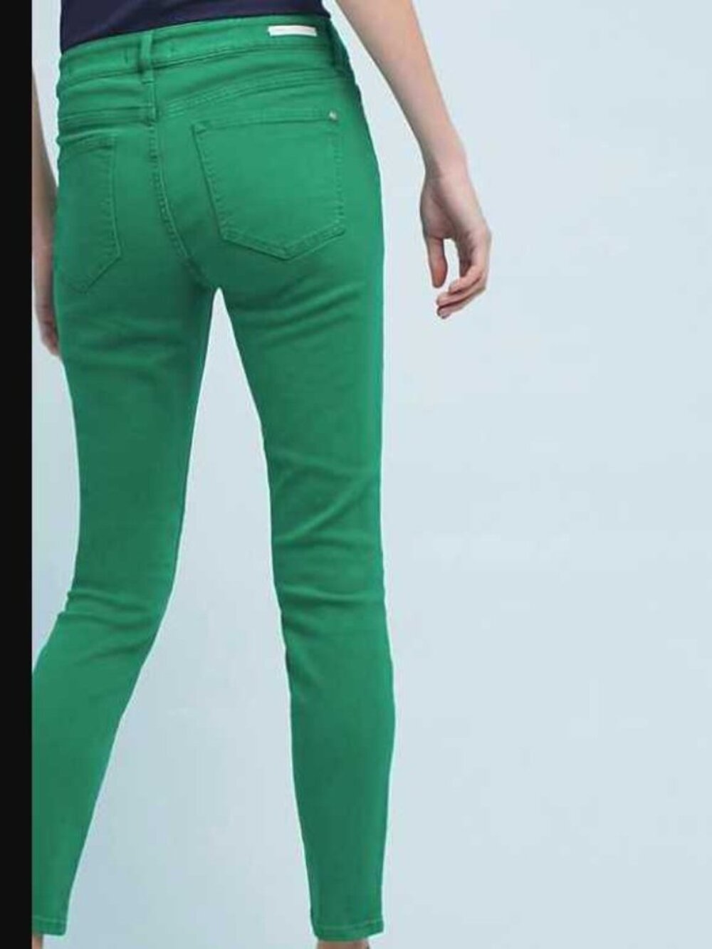 New 25 Anthropologie x Pilcro and the Letterpress skinny ankle jeans in green - Picture 2 of 10